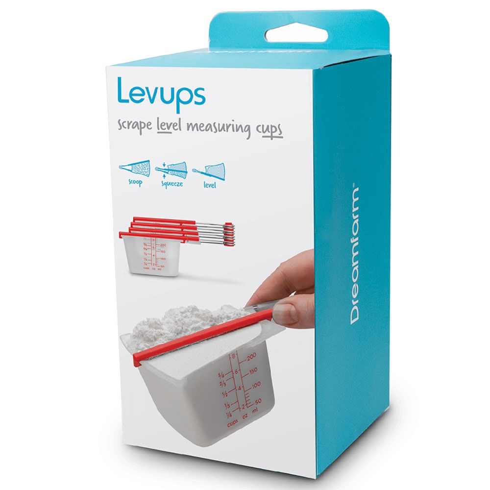 Dreamfarm - Levoons Self-Leveling Measuring Spoons - Set of 4 - Red