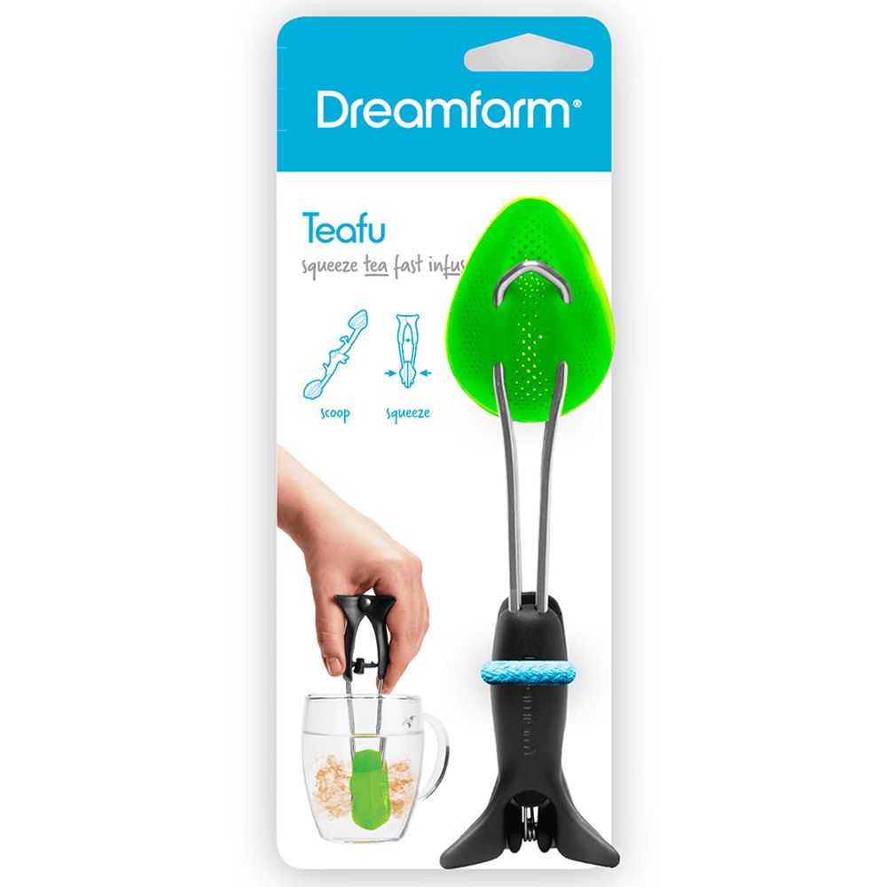 Dreamfarm - Teafu Silicone Tea Infuser, Strainer & Tongs W/ Stand - Green