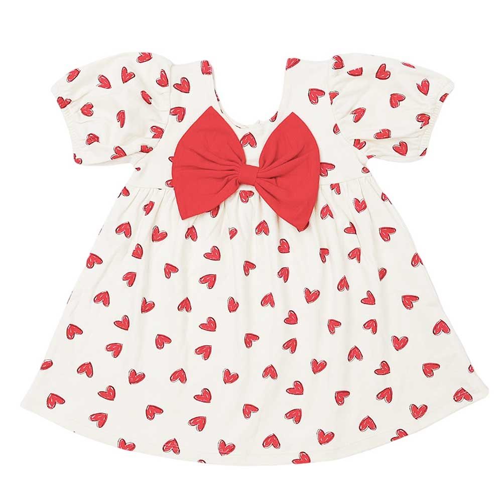 Aiko - Infants Trendy Dress W/Heart Print