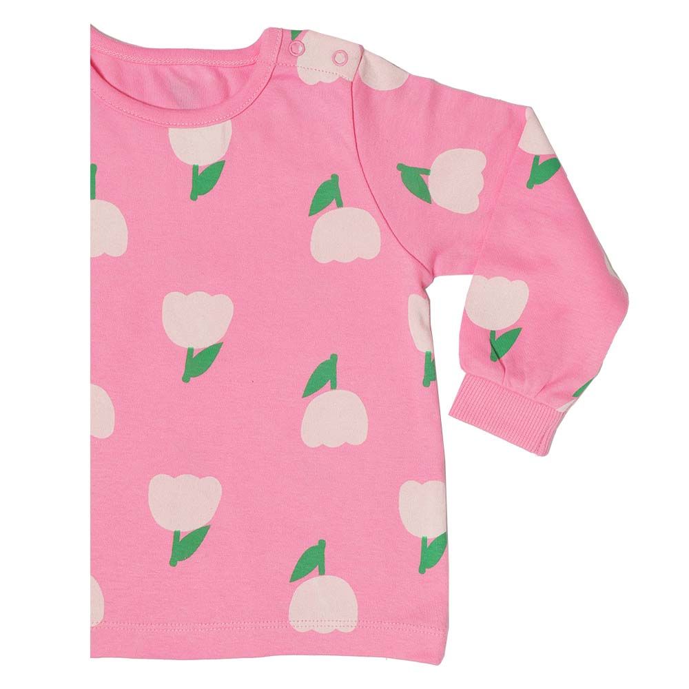 Aiko - 2pc-Set - Baby Cute Print T-Shirt & Pyjama - Pink