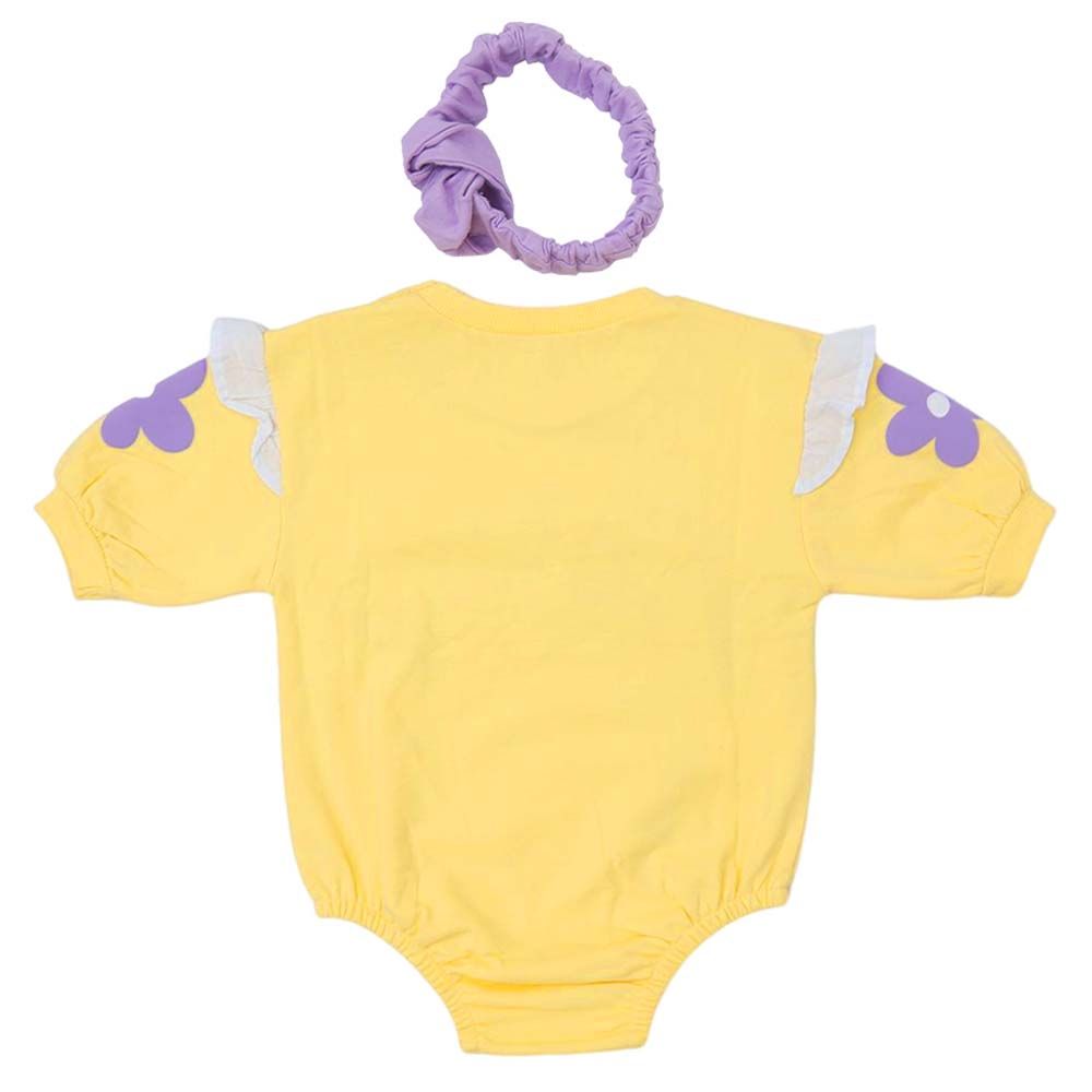 Aiko - Baby Bodysuit W/Headband - Yellow