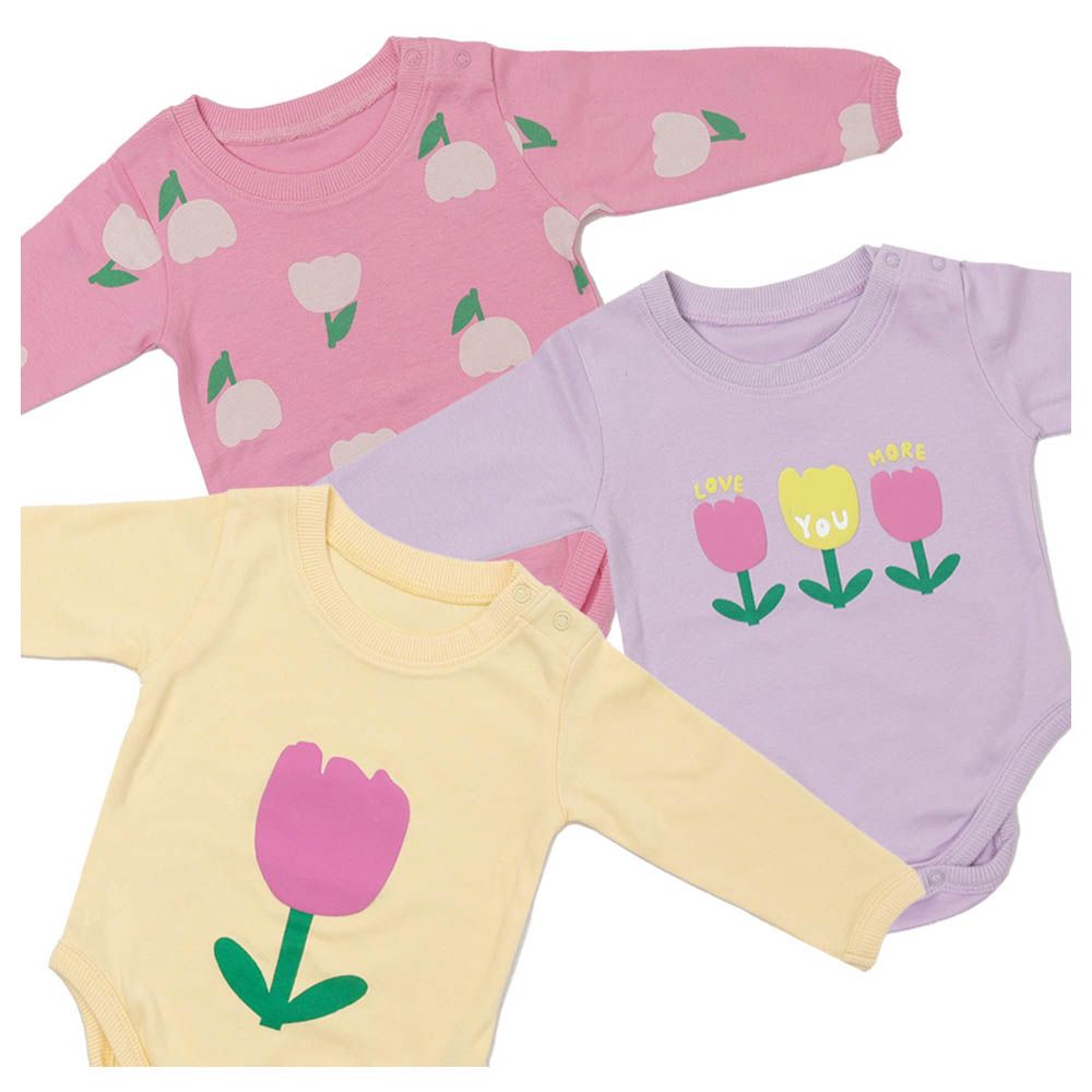 Aiko - 3pc-Set - Printed Baby Bodysuit