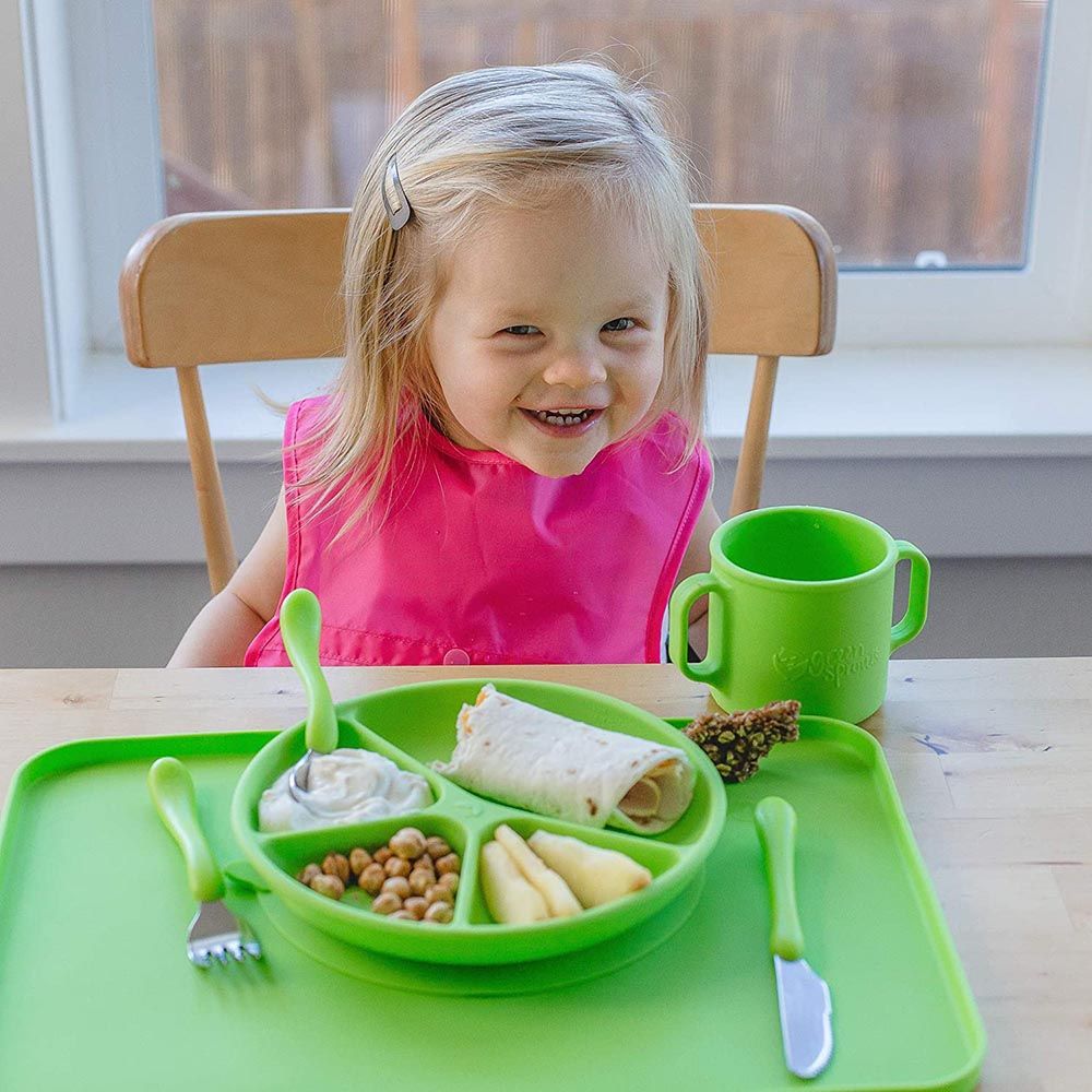 Green Sprouts - Learning Plate & Feeding Spoons