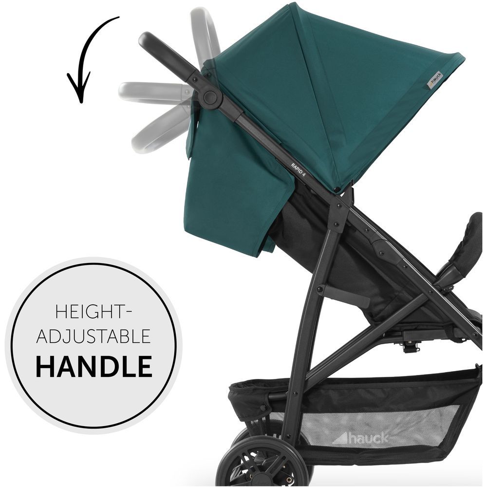 Hauck - Rapid 4 Standard Stroller - Petrol