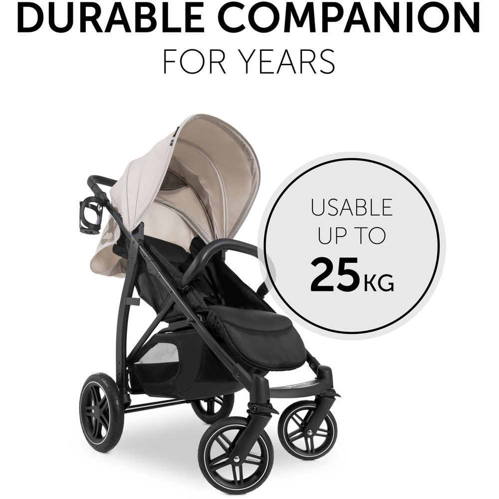 Hauck - Rapid 4D Stainless Steel Stroller - Beige