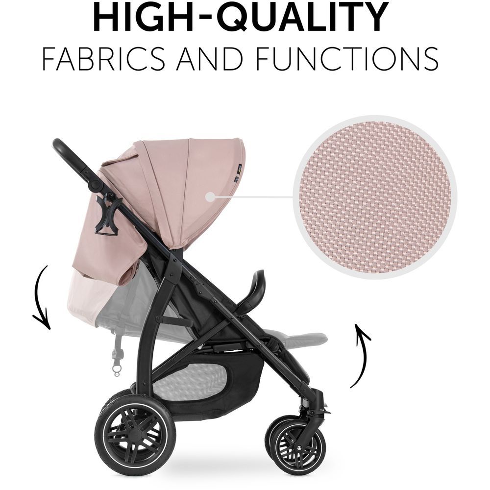 Hauck - Rapid 4D Stainless Steel Stroller - Rose