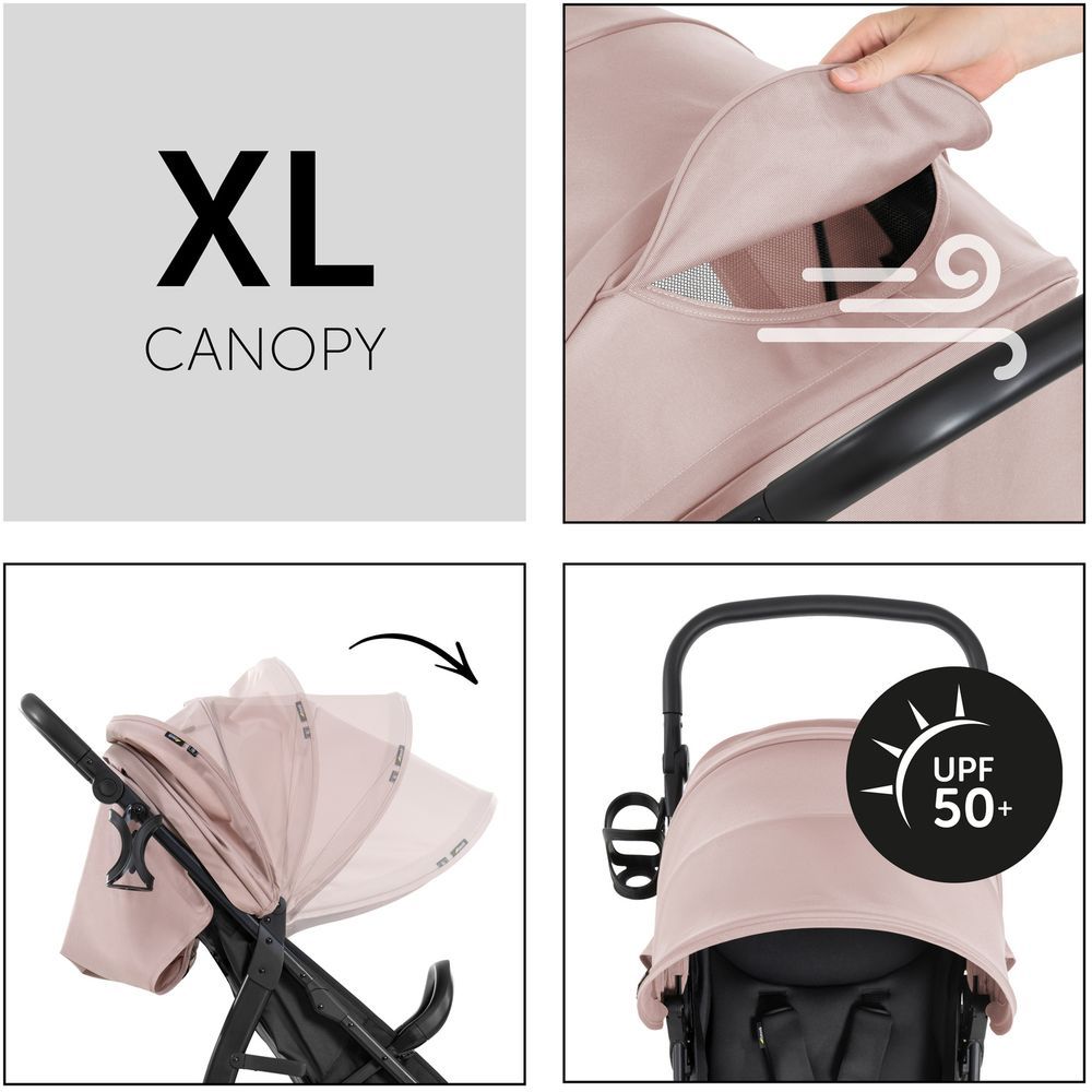 Hauck - Rapid 4D Stainless Steel Stroller - Rose