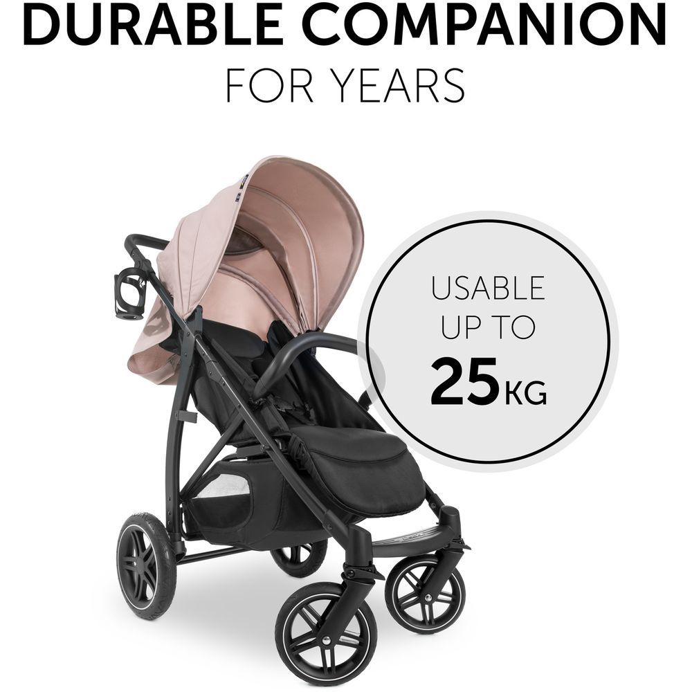 Hauck - Rapid 4D Stainless Steel Stroller - Rose