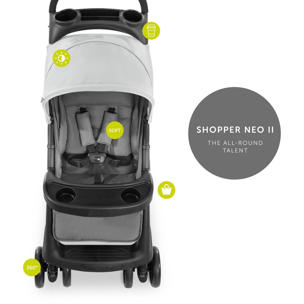 Hauck - Shopper Neo II Lightweight Stroller - Grey