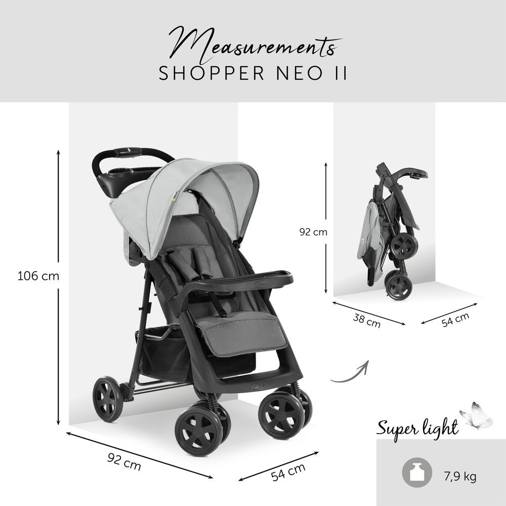 Hauck - Shopper Neo II Lightweight Stroller - Grey