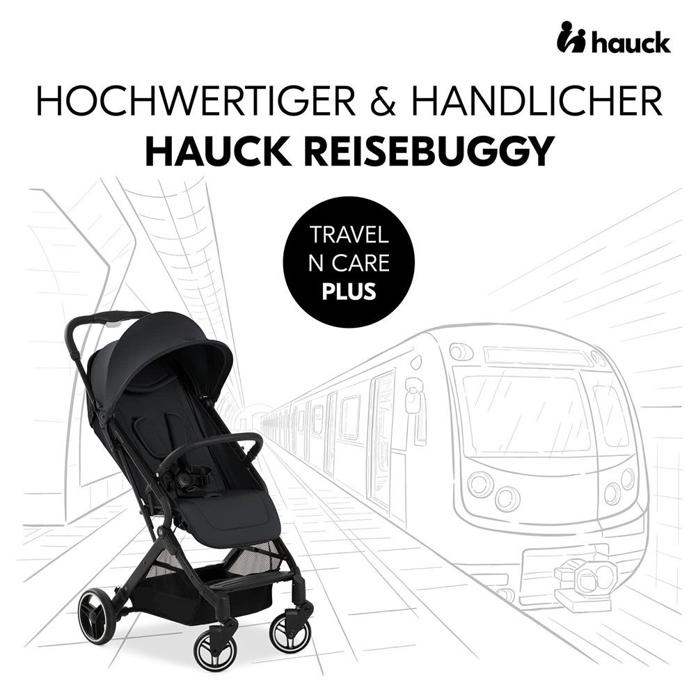 Hauck - Travel N Care Plus Travel Buggy w/ Reclining Function - Black