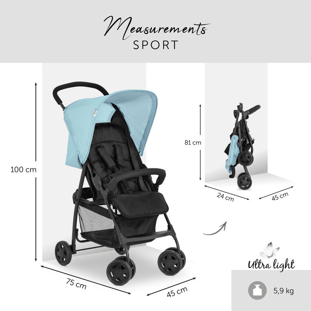 Hauck - Sport Lightweight Stroller - Blue