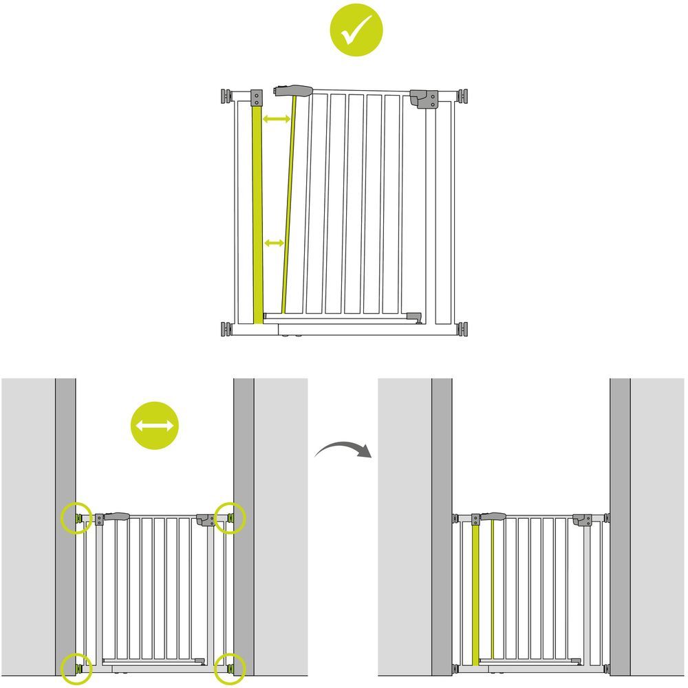 Hauck - Woodlock 2 Safety Gates W/ Extension 21cm - Silver