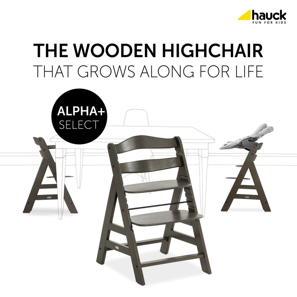 Hauck - Alpha+ Select High Chair - Charcoal