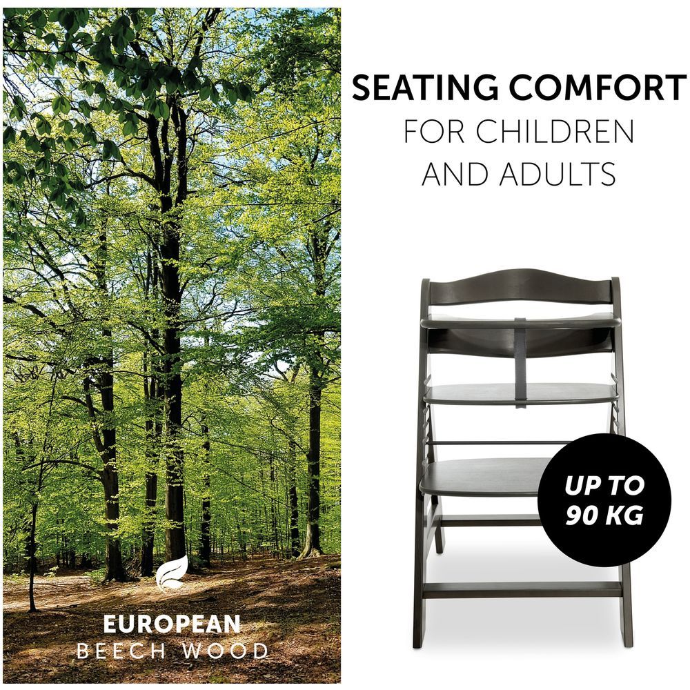 Hauck - Alpha+ Select High Chair - Charcoal