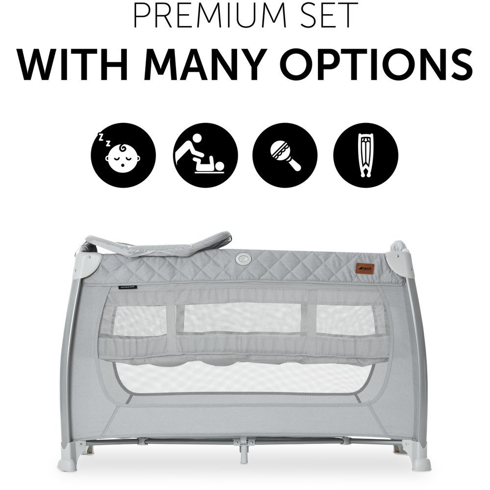 Hauck - Play N Relax Center Travel Cots - Grey