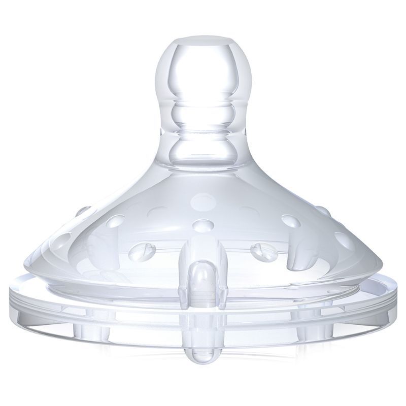 Nuby - Anti-Colic Silicone Nipple - Pack of 2 - Clear