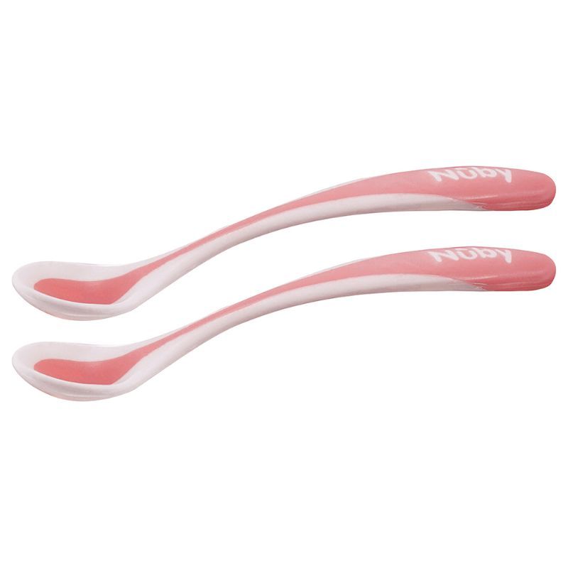 Nuby - Patented Hot Safe Spoon - Pack Of 2 - Pink 