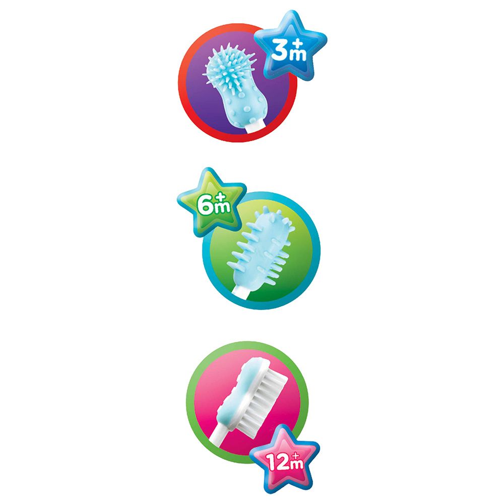 Nuby - Pack Of 3 Toothbrush - Blue 