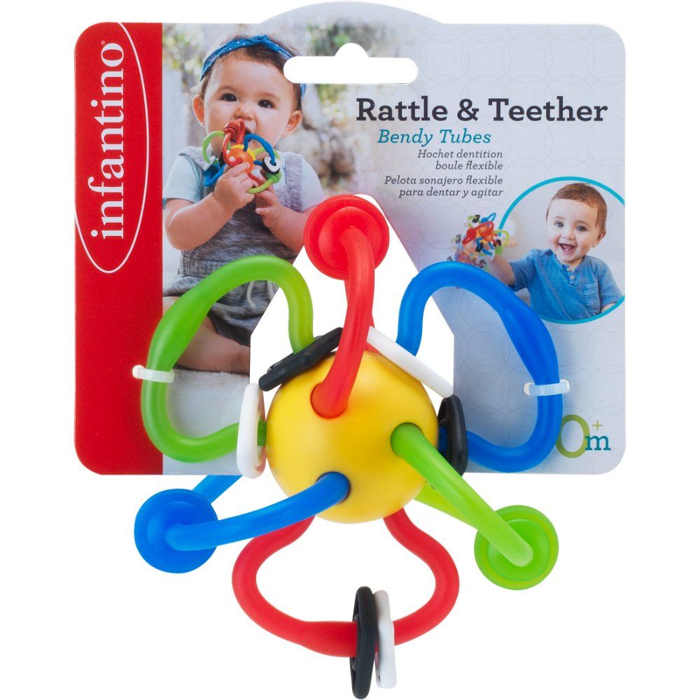 Infantino - Rattle & Teether Bendy Tubes For Baby