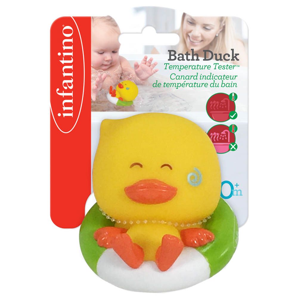 Infantino - Bath Duck Squirt & Temperature Tester - Yellow