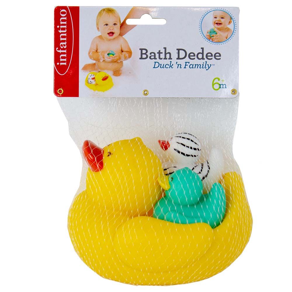 Infantino - Bath Duck N Family - Yellow & Green