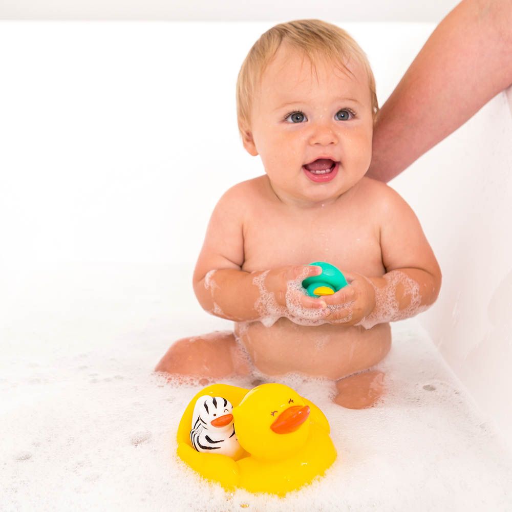 Infantino - Bath Duck N Family - Yellow & Green