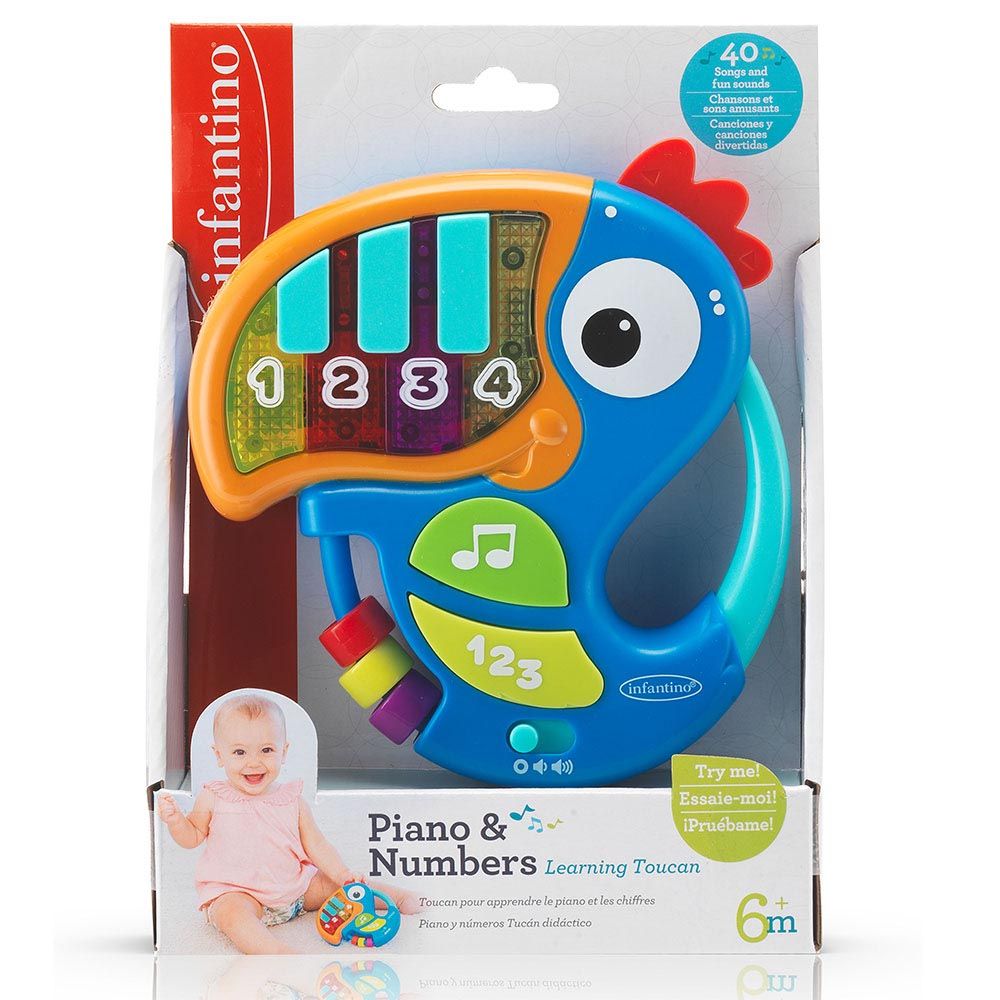 Infantino - Piano & Numbers Learning Toucan - Blue