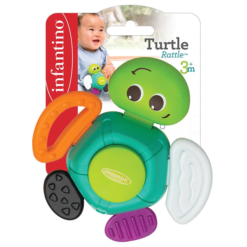 Infantino - Turtle Rattle - Green