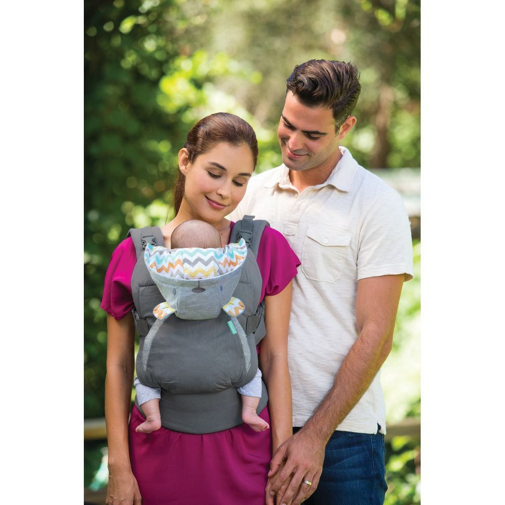 Infantino - Cuddle Up Ergonomic Carrier W/ Removable Hood - Grey