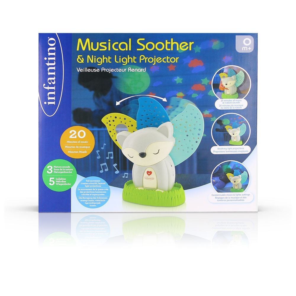 Infantino - 3-in-1 Musical Soother & Night Light Projector - Grey