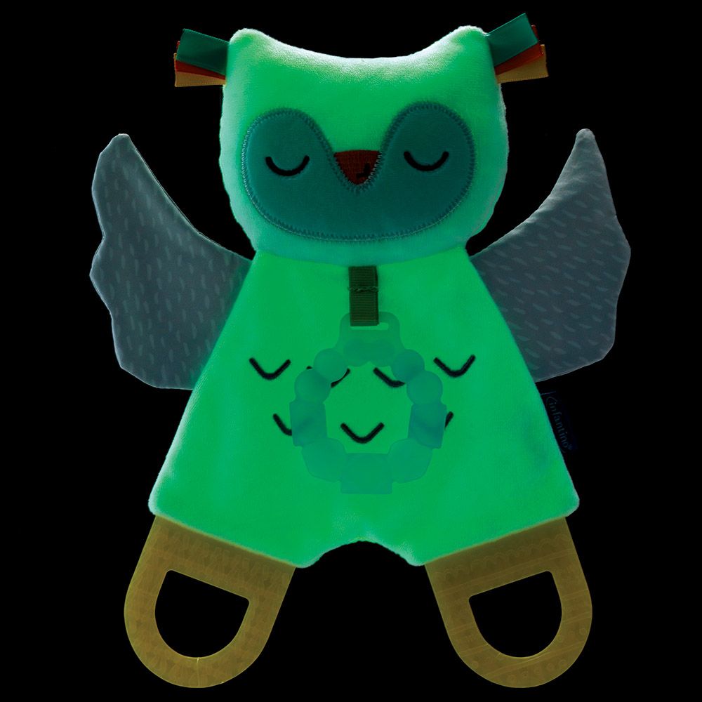 Infantino - Glow-In-The-Dark Cuddle & Teether - Owl