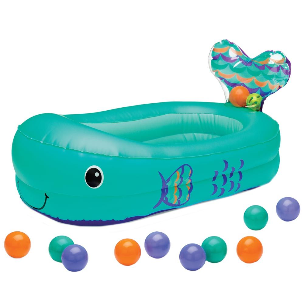 Infantino - Whale Temperature Sensor Inflatable Bath Tub - Teal