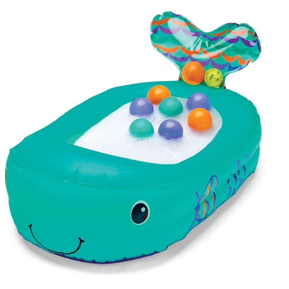 Infantino - Whale Temperature Sensor Inflatable Bath Tub - Teal