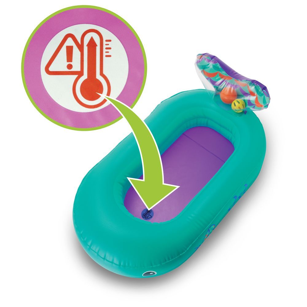 Infantino - Whale Temperature Sensor Inflatable Bath Tub - Teal