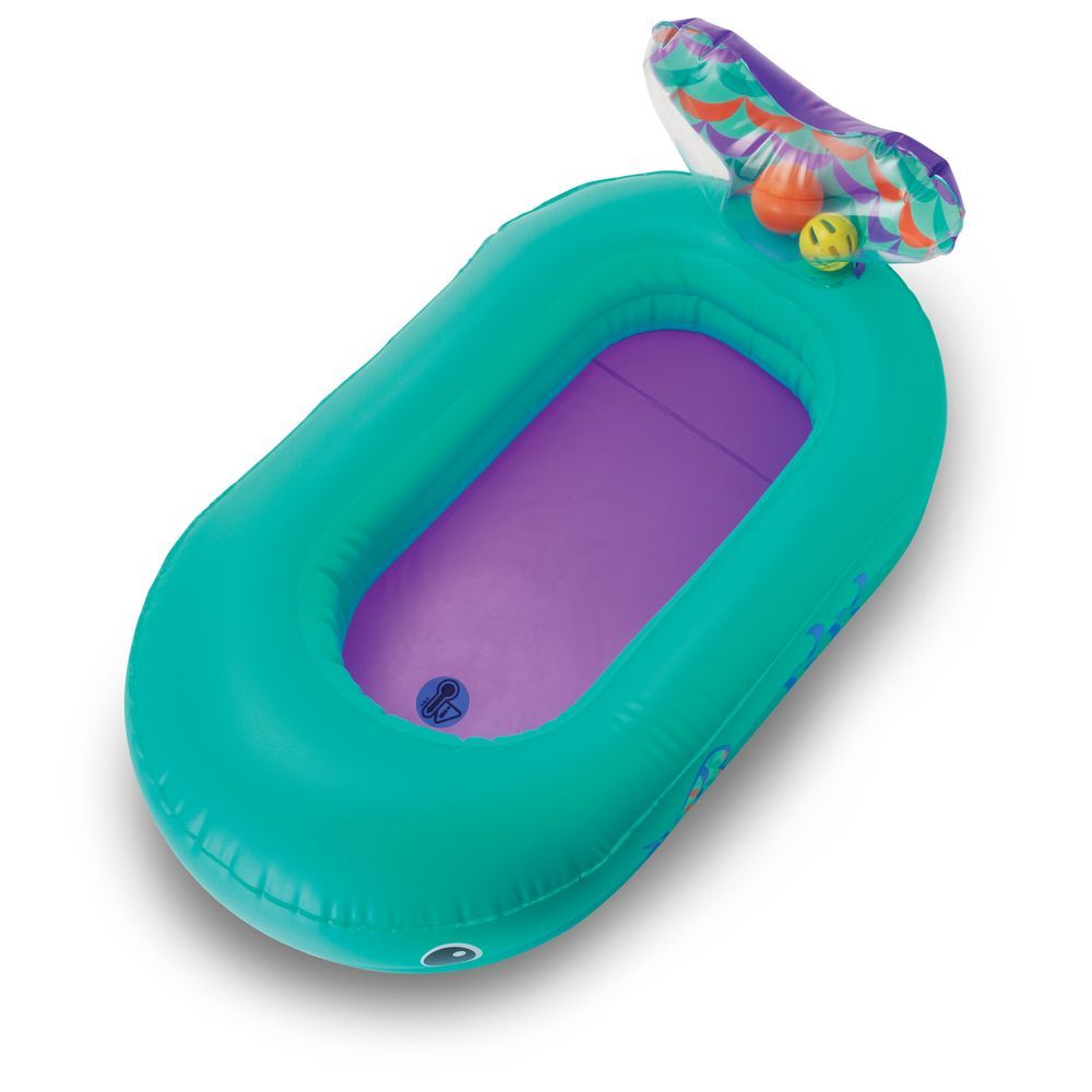 Infantino - Whale Temperature Sensor Inflatable Bath Tub - Teal