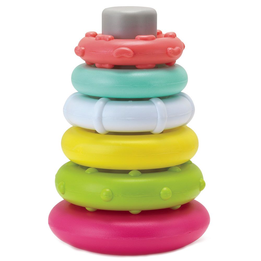 Infantino - Rock N Stacking rings - Toys For Baby - 5 Pcs