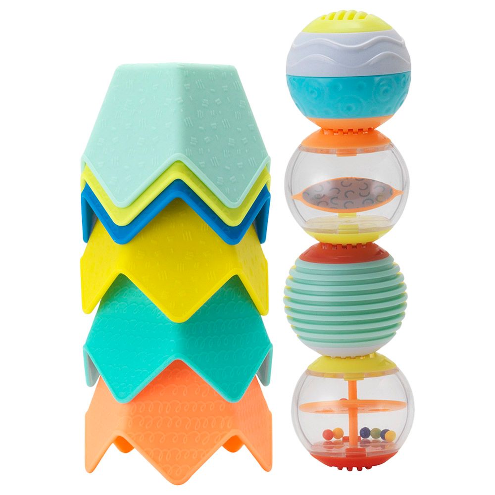 Infantino - Sensory Stacking Cups & Activity Ball Set