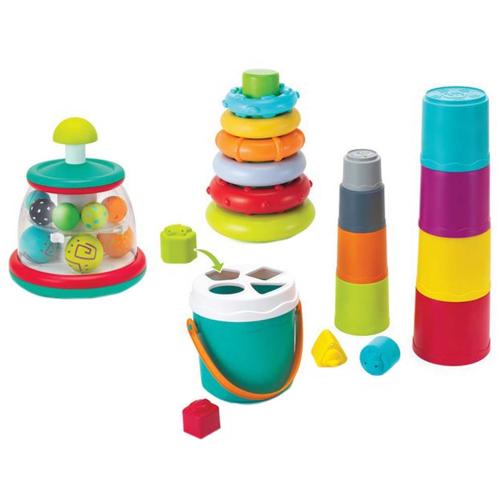 Infantino - 3-In-1 Stack, Sort & Spin Activity Set