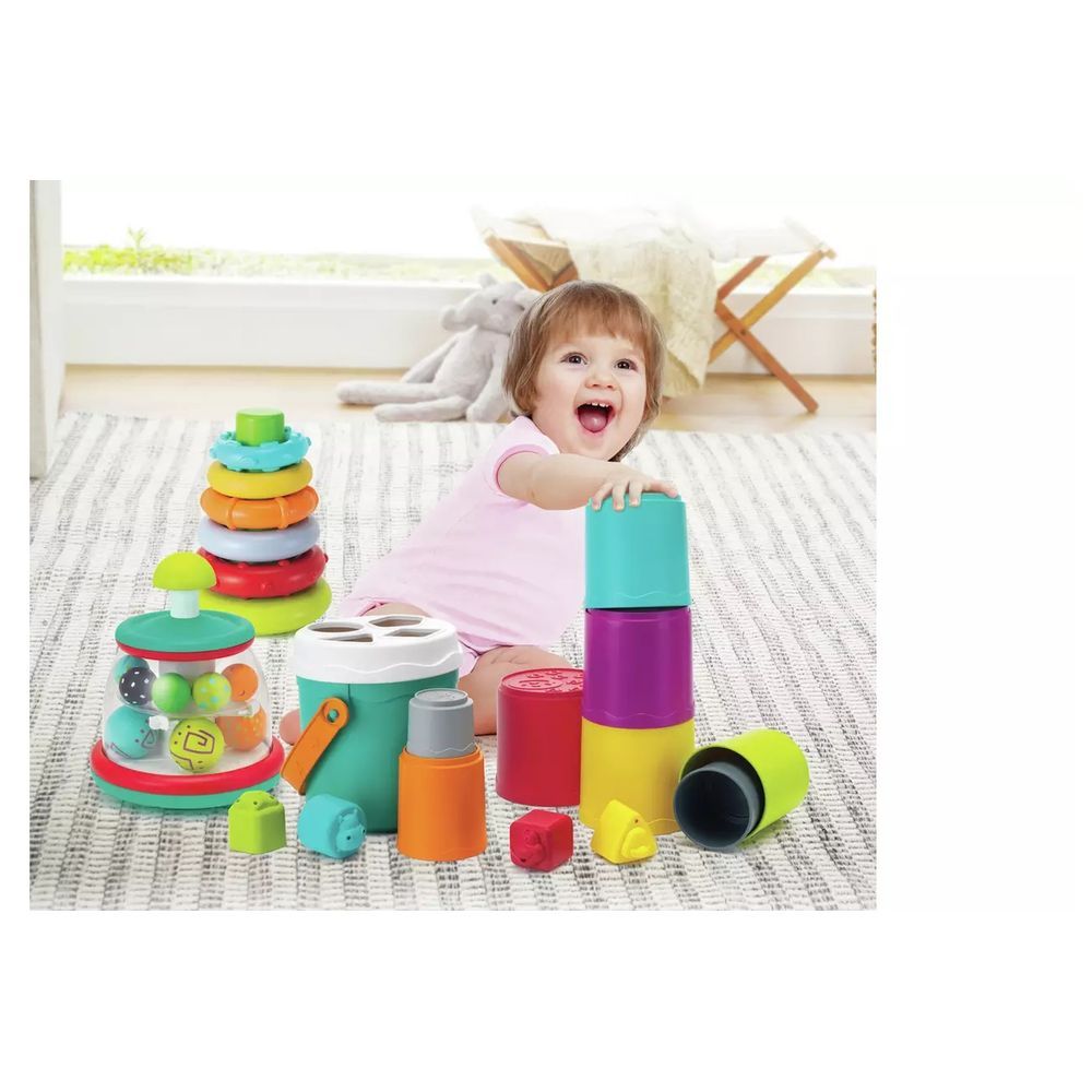 Infantino - 3-In-1 Stack, Sort & Spin Activity Set