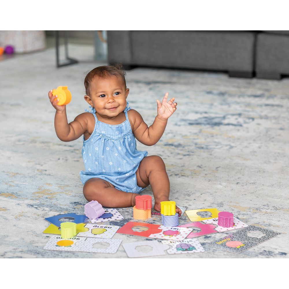 Infantino - My 1st Sensory & Shapes Fruit Puzzle Set 24pcs