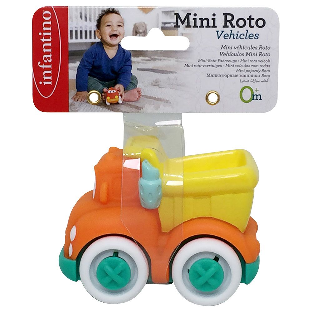 Infantino - Grip & Roll Soft Wheels Baby Toy - Dump Truck