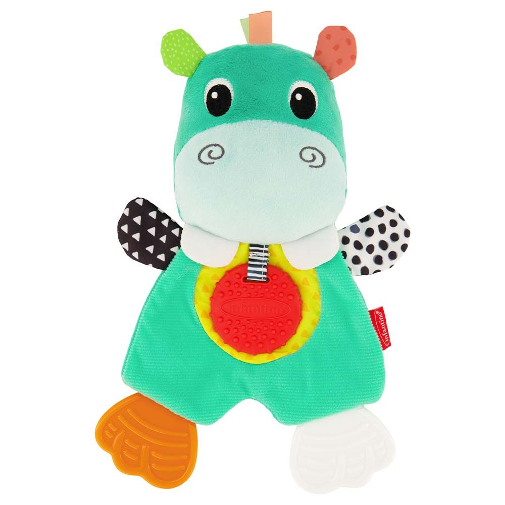 Infantino - Cuddly Silicon BPA free Baby Teether - Hippo