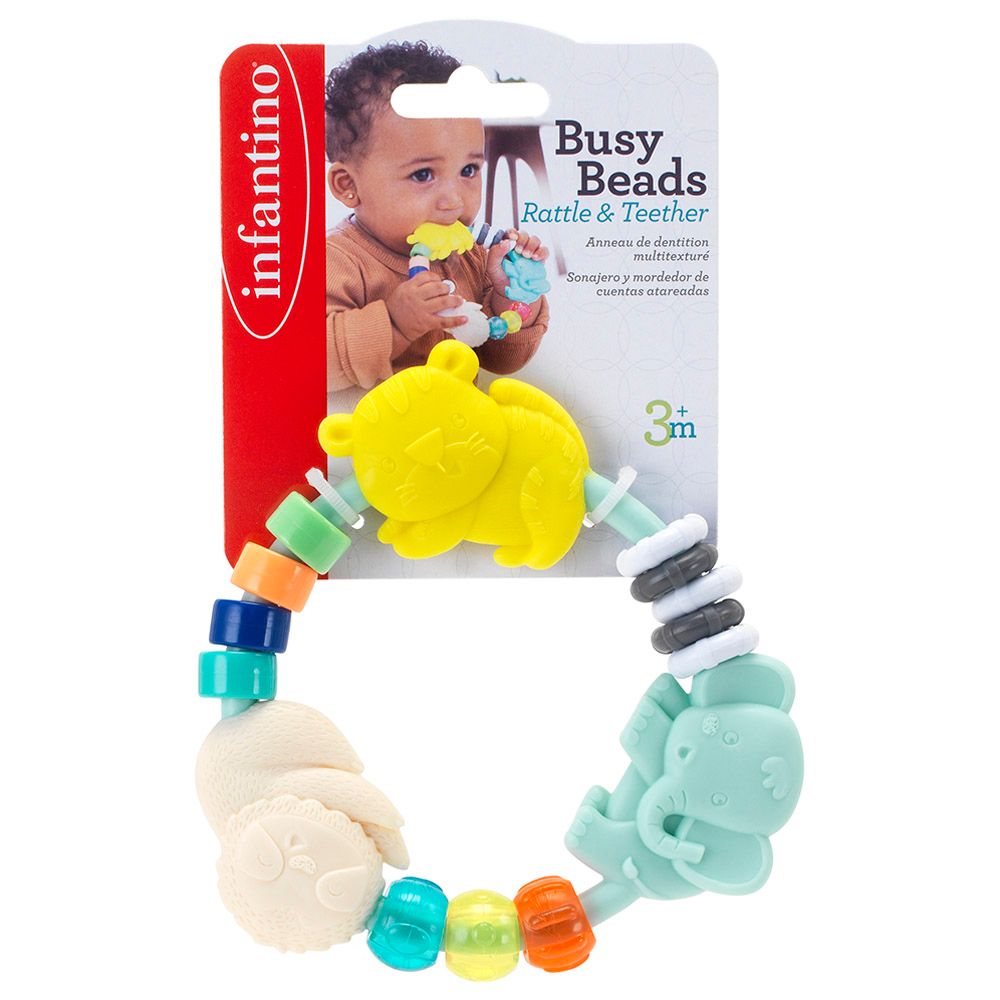 Infantino - Busy Beads Rattle & Teether