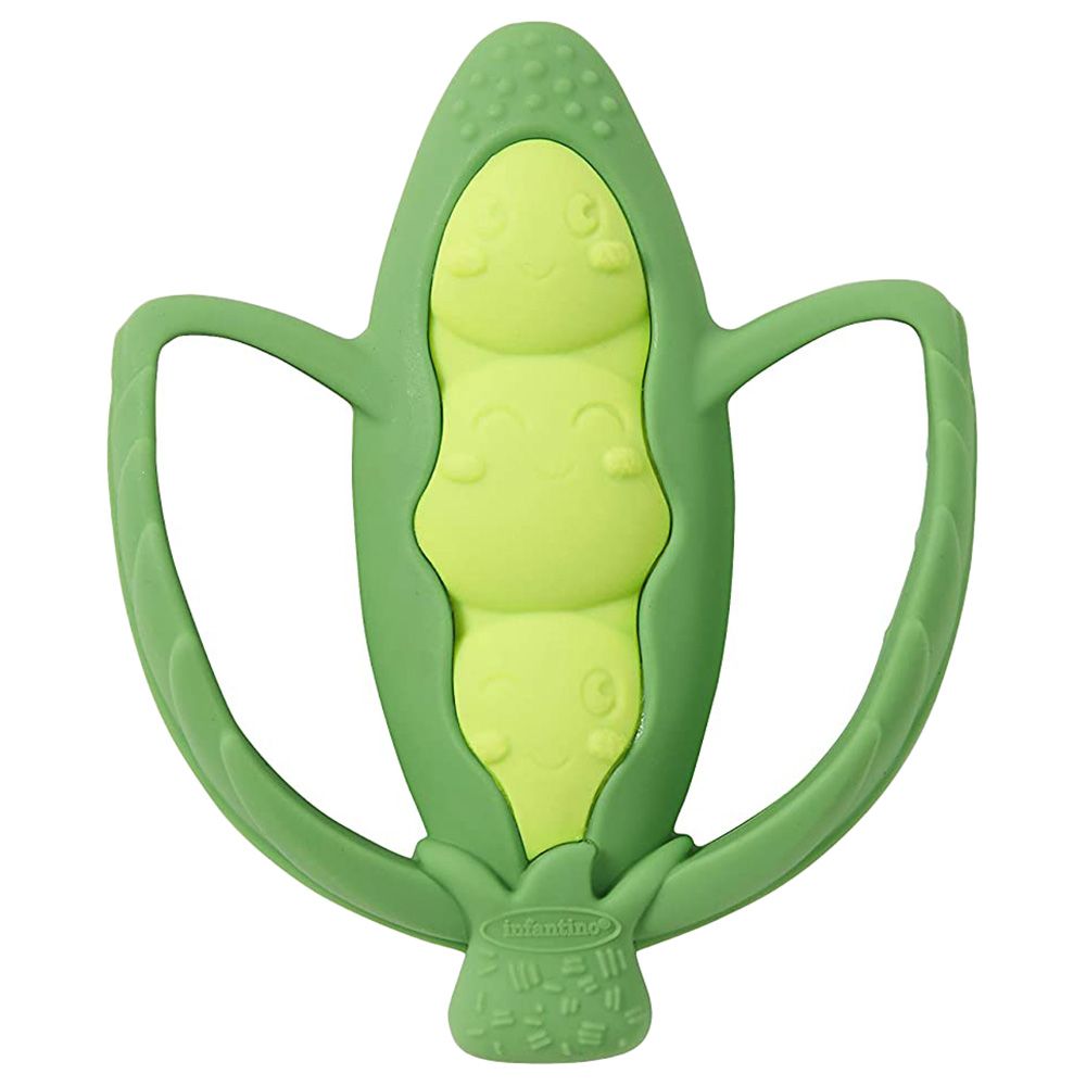 Infantino - Lil Nibbles Textured Silicone Teether - Green