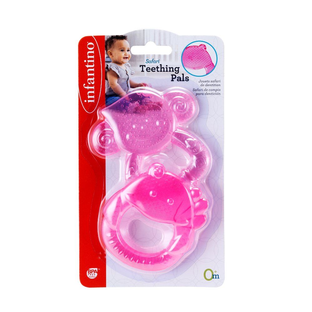 Infantino - Safari Teething Pals - Toys For Boy - Pink