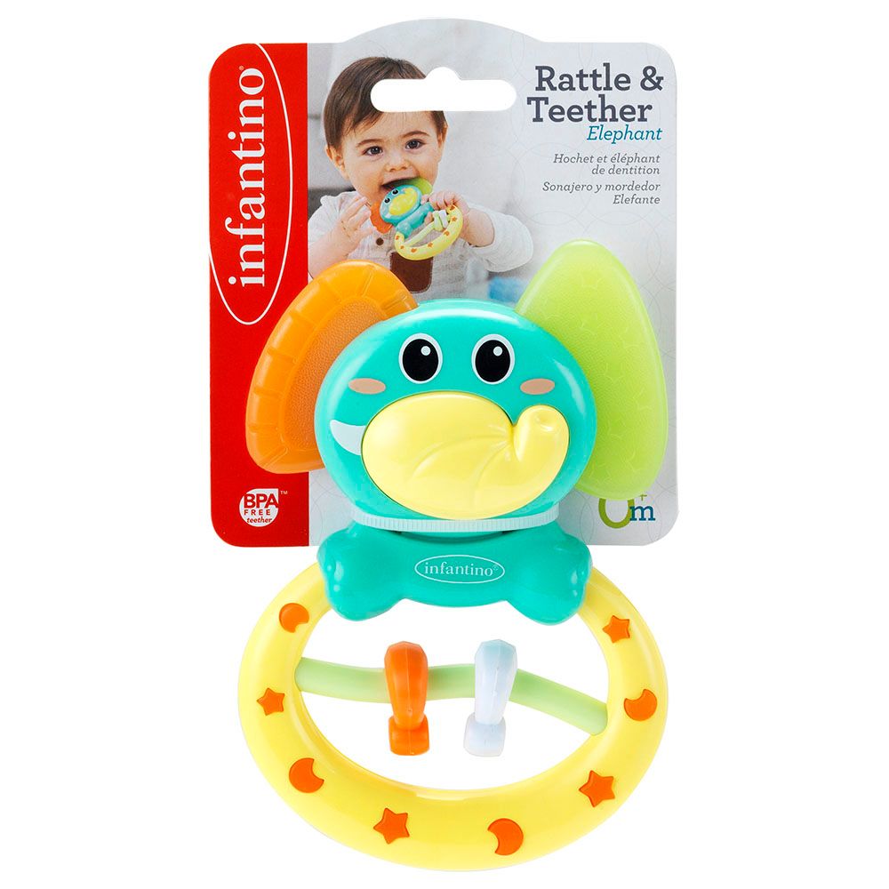 Infantino - Rattle & Teether - Elephant