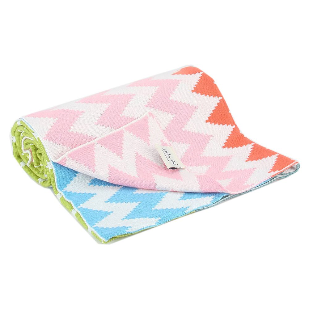 Pluchi - Stella Zig Zag Girls Baby Blanket