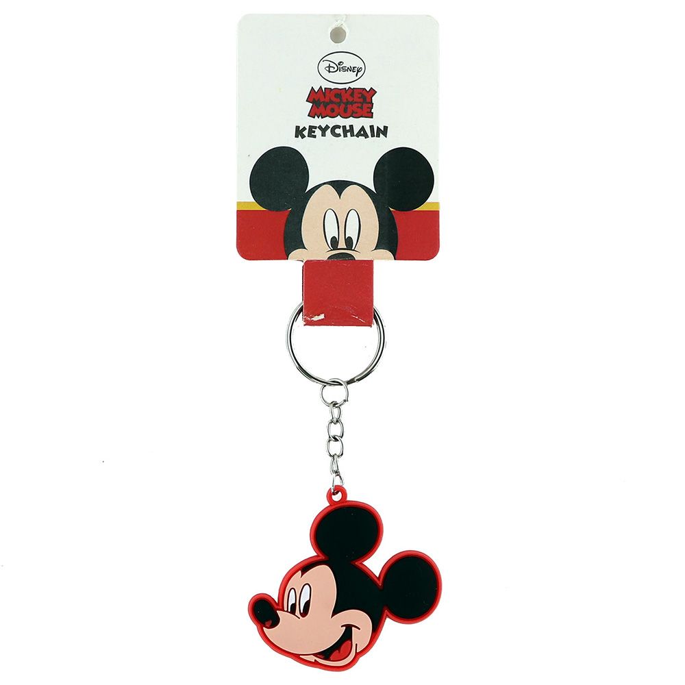 Disney - Mickey Rubber Key Ring - Red