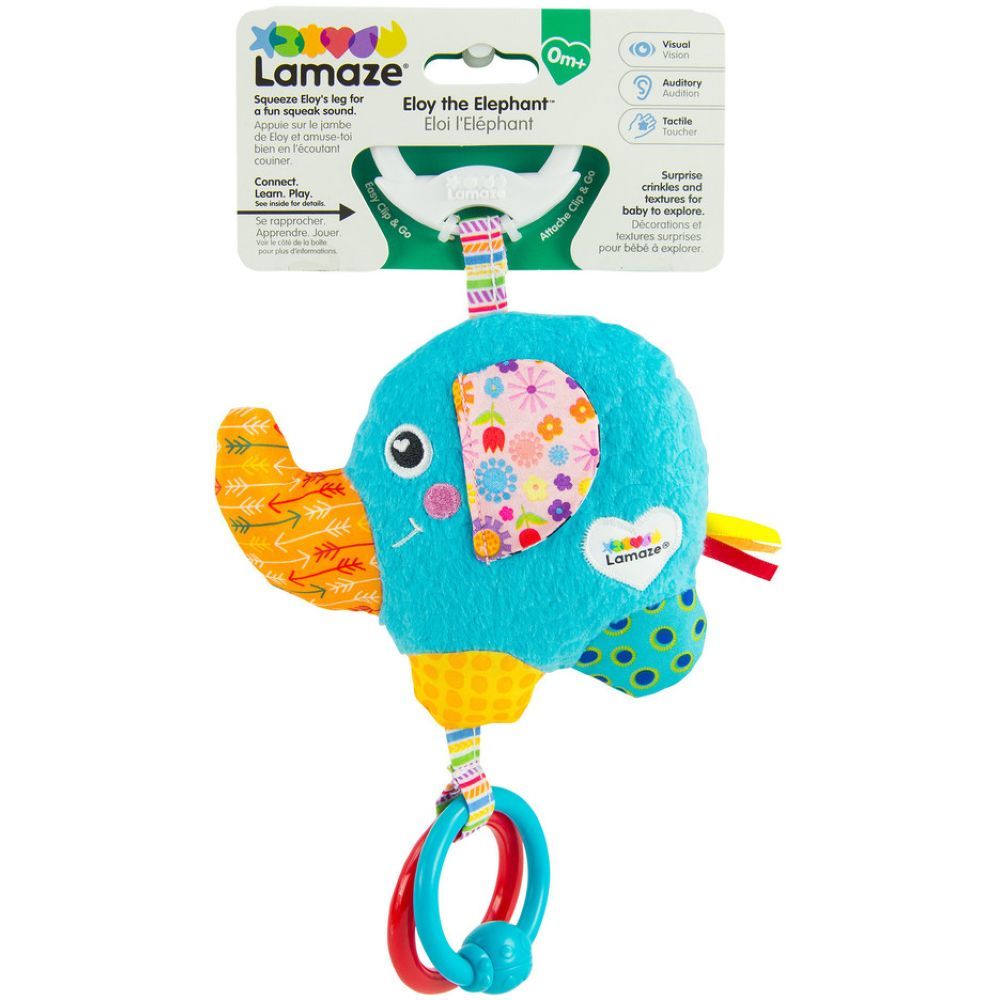 Lamaze - Mini Eloy The Elephant Baby Toy Clip On